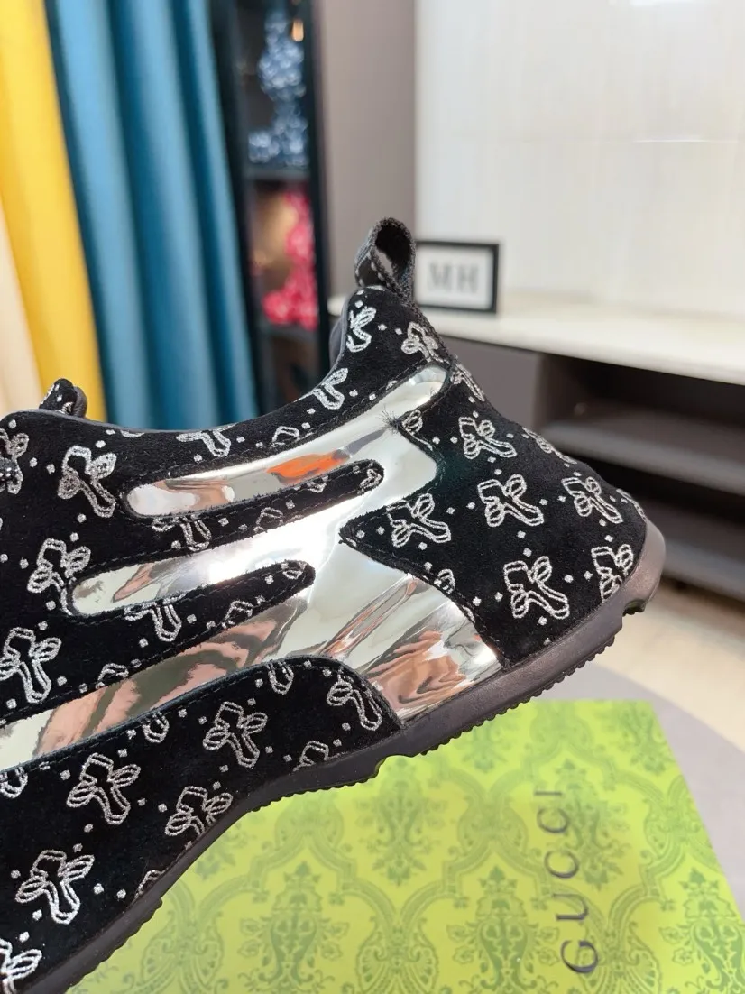 Men's shoes 💰560🌹🌹【GUCCI】pop-top casual sneakers with daddy outsole, breathable and comfortable, easy to walk, a versatile style for trendy men, upper with cowhide edged outsole design➕genuine leather lining➕Gucci's popular original outsole, sports and running style, super comfortable. Code number 38-44